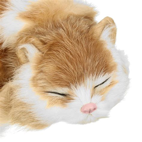 cat sleeping statue|realistic sleeping cat toy.